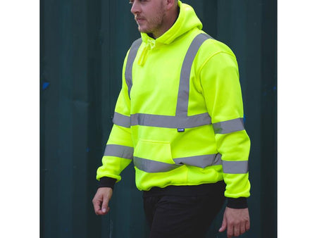 Hi-Vis Hoodie Yellow - L