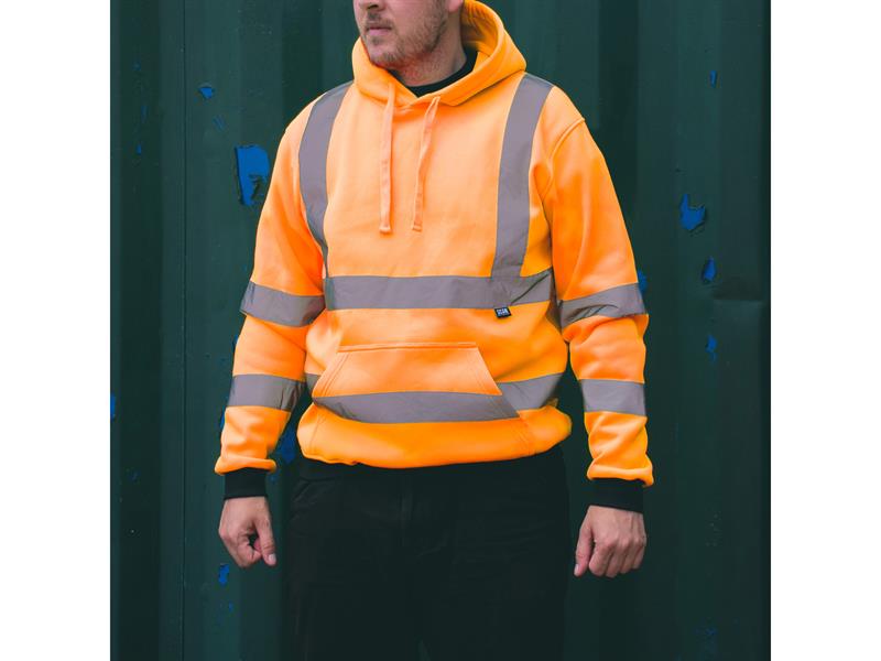 Hi-Vis Hoodie Orange - XL