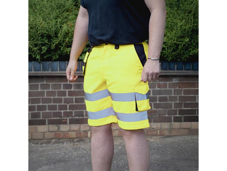 Hi-Vis Holster Shorts Yellow - W34-36in