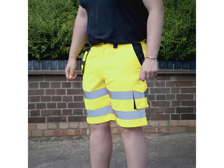 Hi-Vis Holster Shorts Yellow - W32-33in
