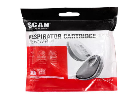 Twin Half Mask P2 Particle Filter Cartridge (Pack of 2)