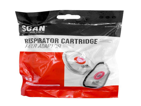 Twin Half Mask P3 Particle Filter Cartridge Adaptor (Pack of 2)