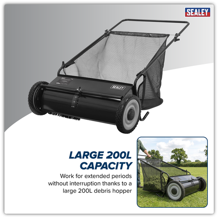 Sealey 26" Walk Behind Garden Sweeper 200L Capacity Model No-SLS26