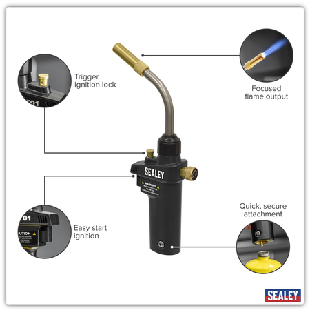 Sealey Brazing & Soldering MAPP Gas Torch Model No-SMGT01