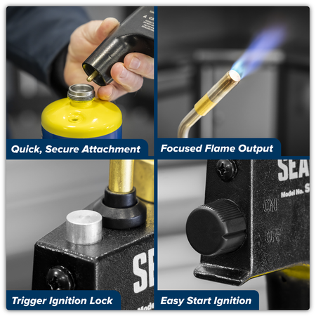 Sealey Industrial MAPP & Propane Gas Brazing Torch Model No-SMGT02