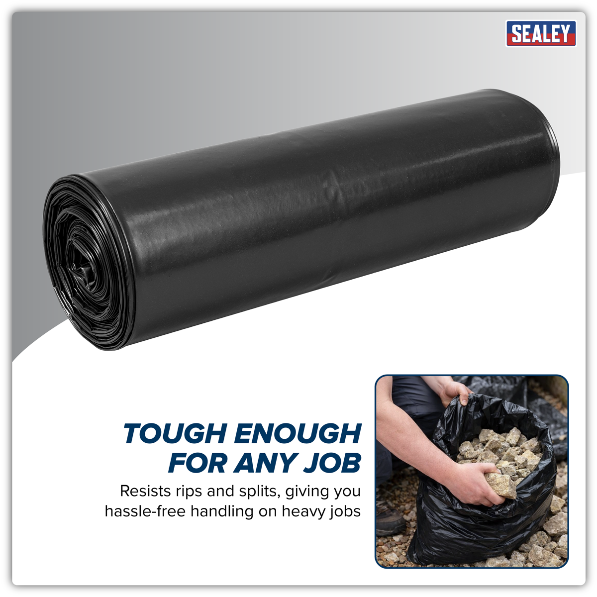 Sealey Rubble Sacks 50L - Pack of 100 Model No-SRS100