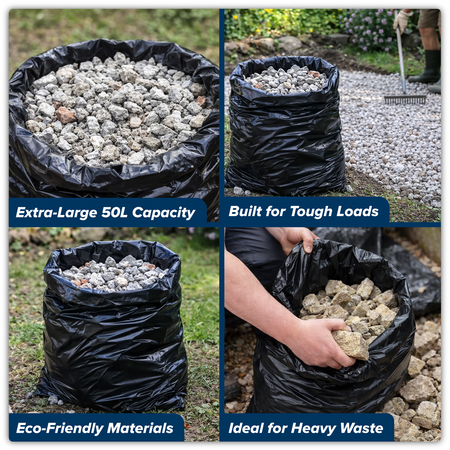 Sealey Rubble Sacks 50L - Pack of 20 Model No-SRS20