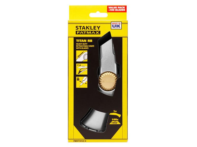 Retractable Blade Heavy-Duty Titan Trimming Knife & 100 Blades
