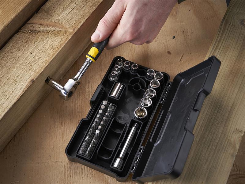 1/4in Compact Socket Set, 37 Piece