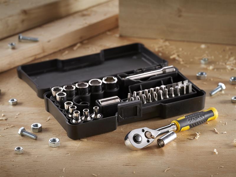 1/4in Compact Socket Set, 37 Piece