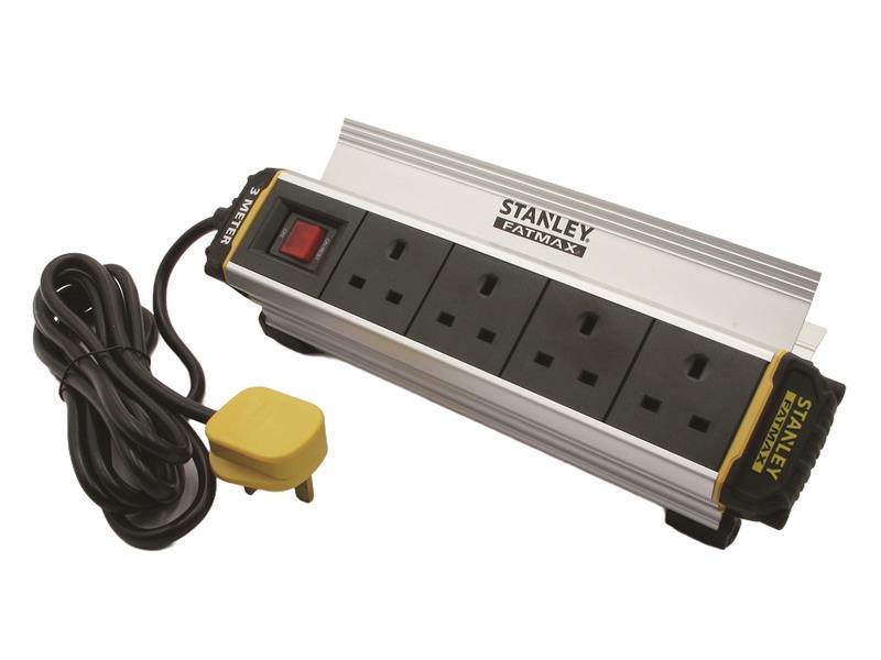 4-Gang IP20 Powerboard with Clamp 3m