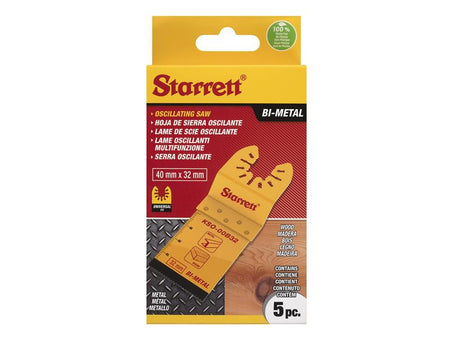 KSO-00B32-5 Plunge Bi-metal Oscillating Blade 40 x 32mm x 18 TPI Pack of 5