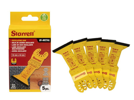 KSO-00B44-5 Flat-sided Bi-metal Oscillating Blade 55 x 44mm x 18 TPI Pack of 5