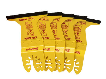 KSO-00B64-5 Flat-sided Bi-metal Oscillating Blade 40 x 64mm x 18 TPI Pack of 5
