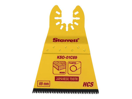 KSO-01C69 Flat-sided HCS Oscillating Blade - Japanese Teeth 69 x 42mm x 14 TPI