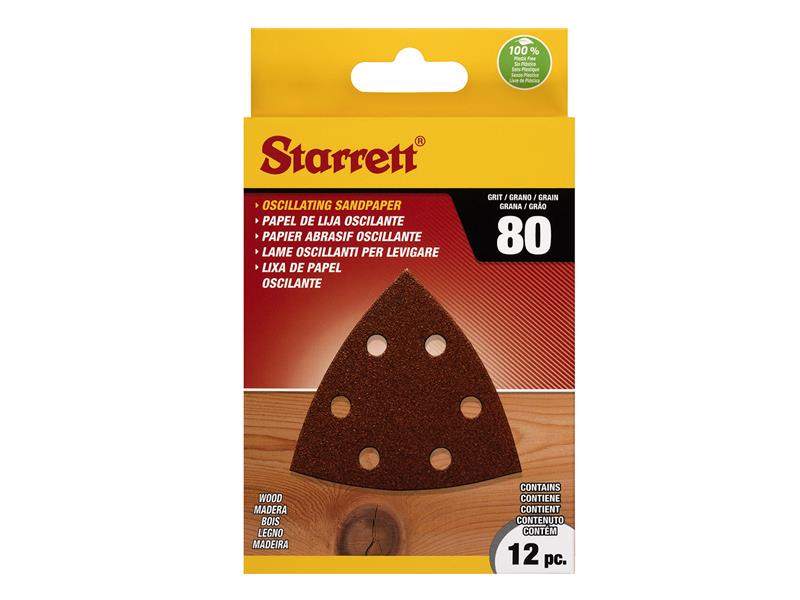 KSSO-08P00-12 Multi-tool Sandpaper 93mm x 80G Pack of 12