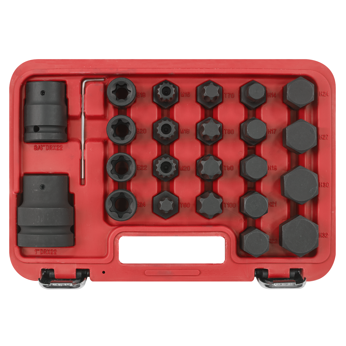 Sealey Impact Socket & Bit Set, 3/4"Sq & 1"Sq Drive 23pc Model No-SX054