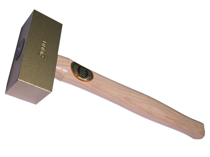 Square Solid Brass Mallet 2000g