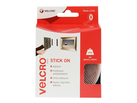 Stick On Tape White 20mm x 2.5m 60214