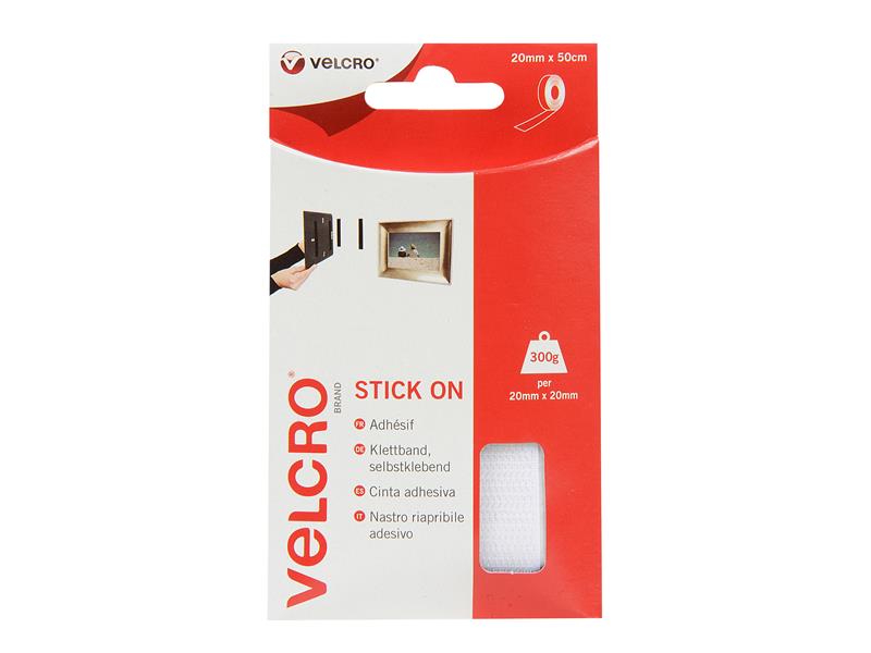 Stick On Tape White 20mm x 50cm 60224
