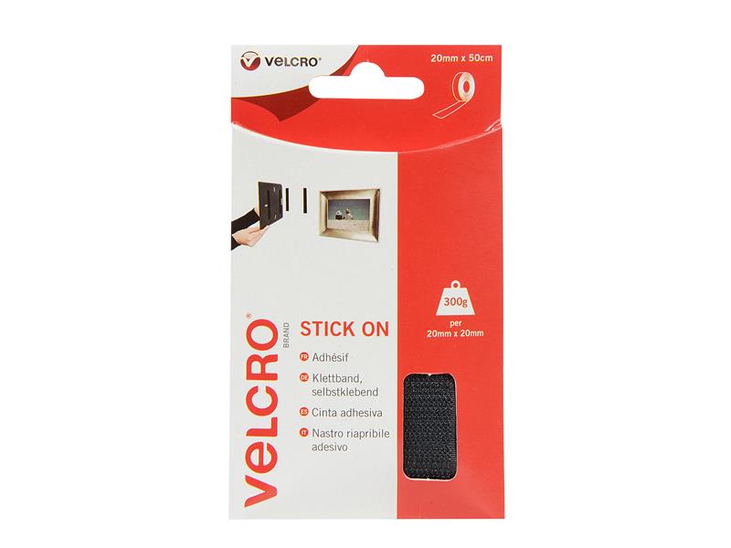 Stick On Tape Black 20mm x 50cm 60225