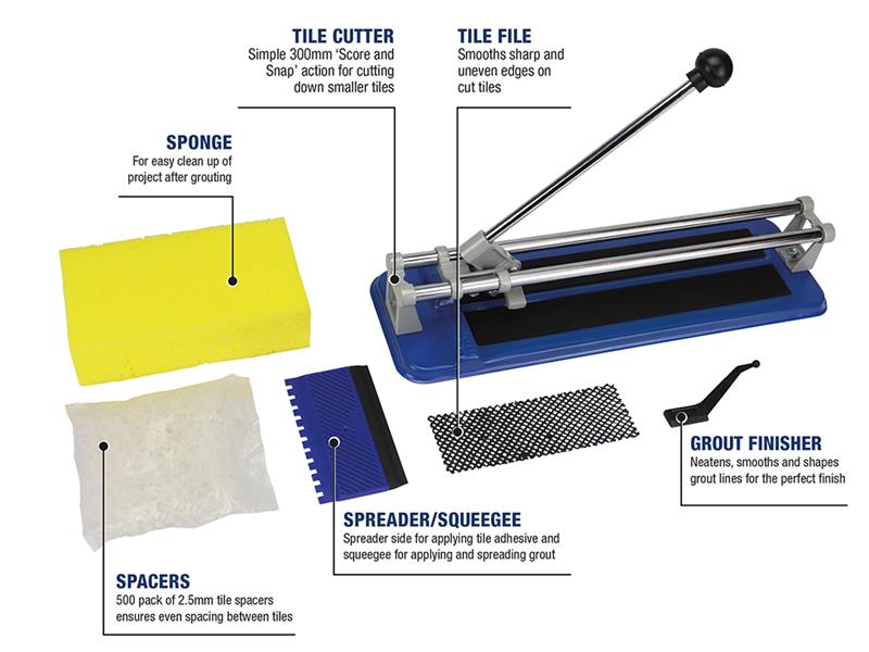 Tiling Tool Kit, 6 Piece