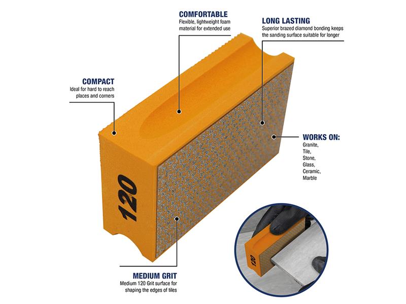 Diamond Sanding Block 120 Grit
