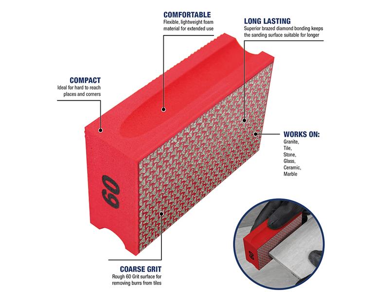 Diamond Sanding Block 60 Grit