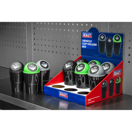 Sealey Vehicle Cup Holder Bin – Display Box of 9 Model No-VS09