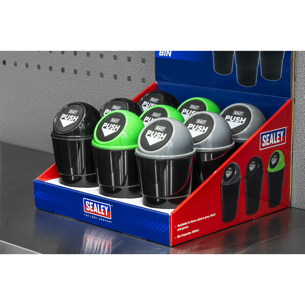 Sealey Vehicle Cup Holder Bin – Display Box of 9 Model No-VS09