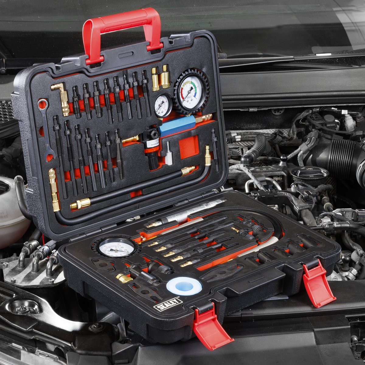 Sealey Diesel/Petrol Master Compression & Leakage Test Kit 46pc Model No-VS567