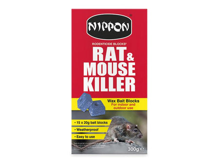 Nippon Rodenticide Wax Blocks 300g